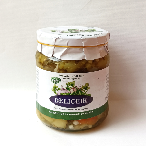 PEPERONI PICCANTI CON AGLIO DELICEIK 470g