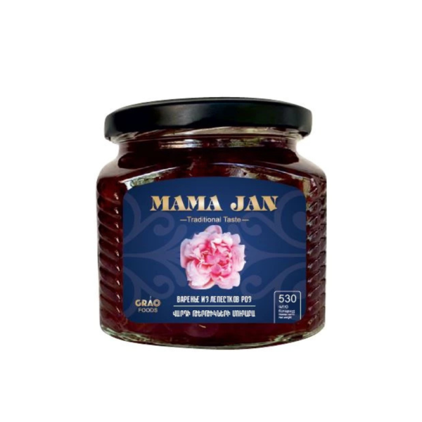 CONFETTURA DI PETALI DI ROSE "MAMA JAN"(վարդի մուրաբա)540g