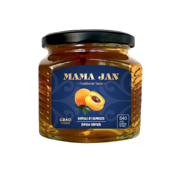 CONFETTURA DI ALBICOCCHE "MAMA JAN" (ծիրանի մուրաբա)540g