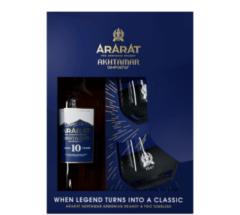 Brandy Ararat Akhtamar 0,7l + 2 bicchieri (pacco regalo)
